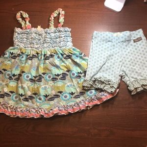 Matilda Jane Funhouse tunic and Boomerang shorties